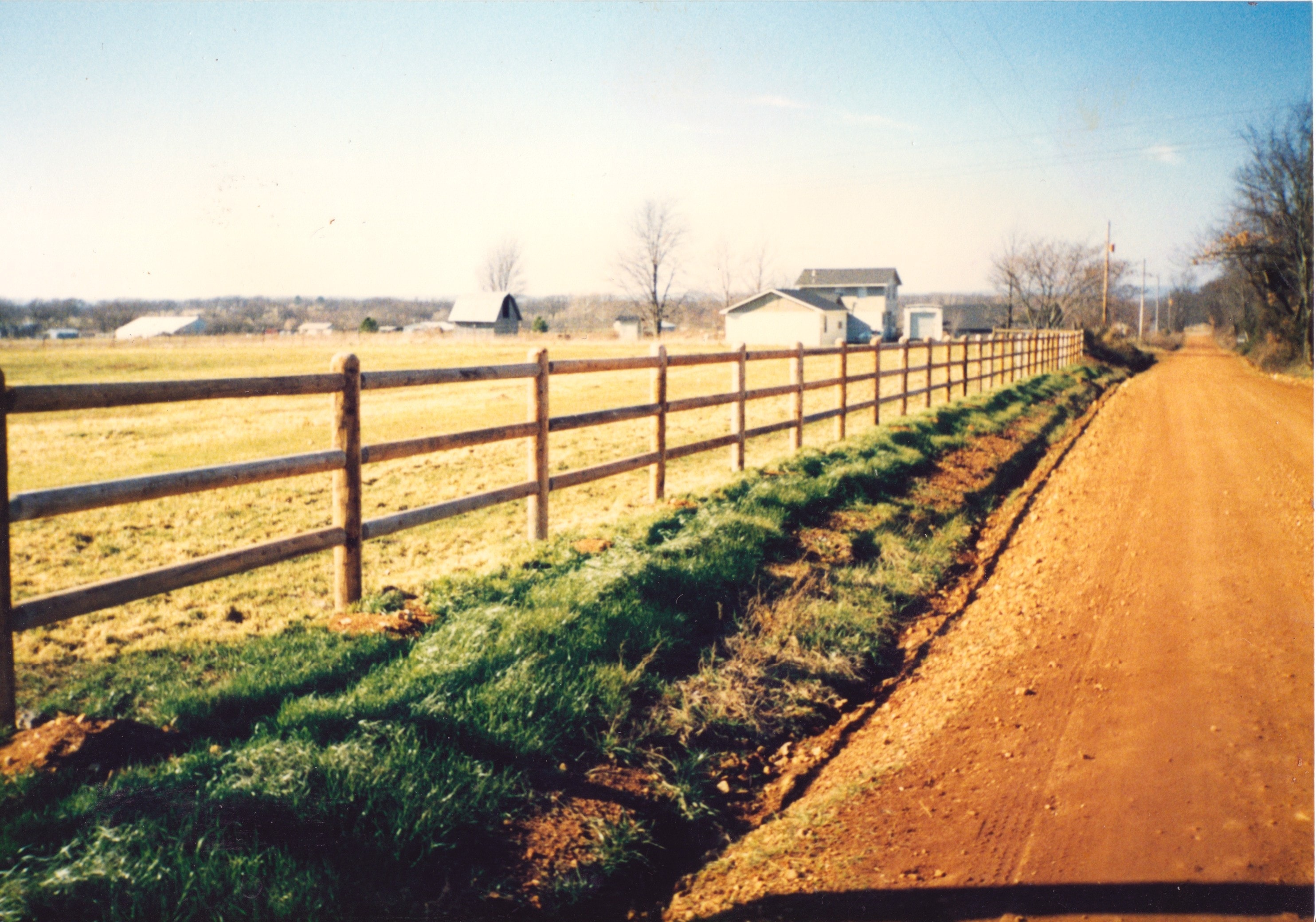Black chain link fence property boundary