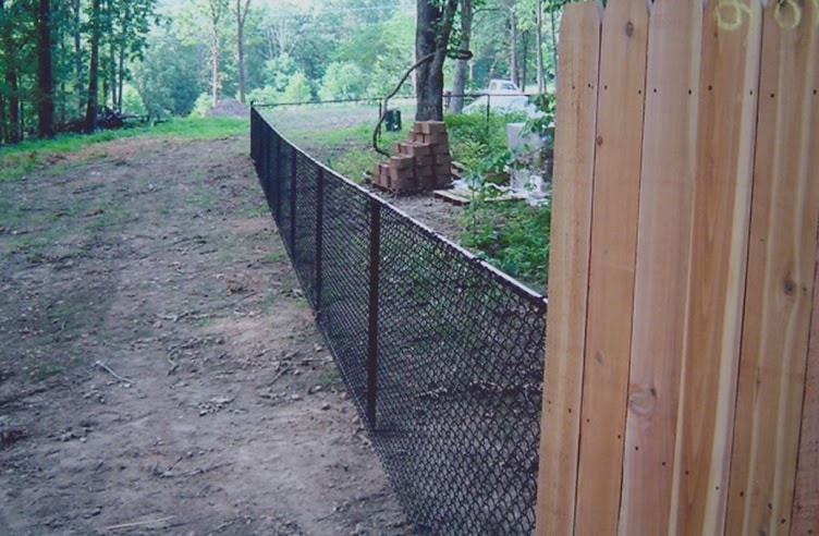 Split rail wooden farm fence