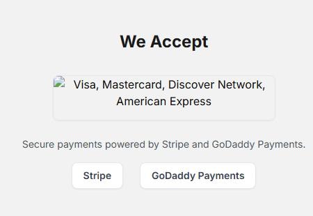 Visa, Mastercard, Discover Network, American Express